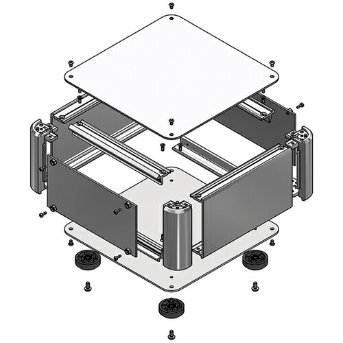 タカチ パネル脱着アルミサッシケース ( AUP177-25-20AP-SS ) (株