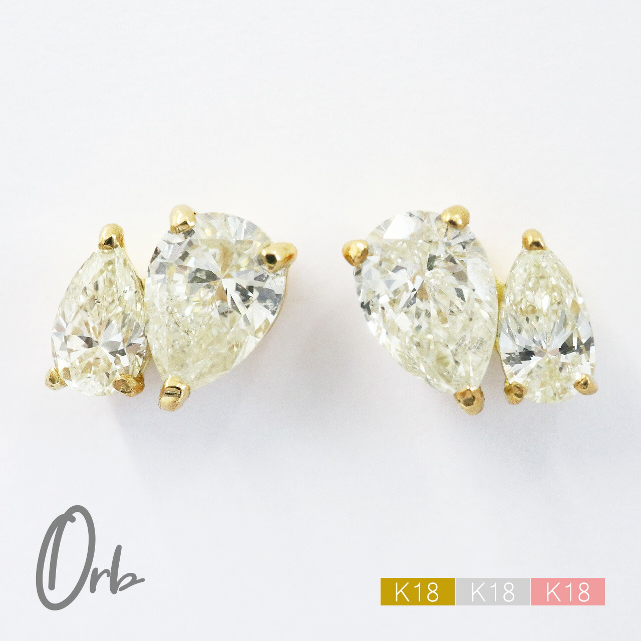 楽天市場】ペアシェイプ ダイヤモンド ピアス 0.5ct レディース