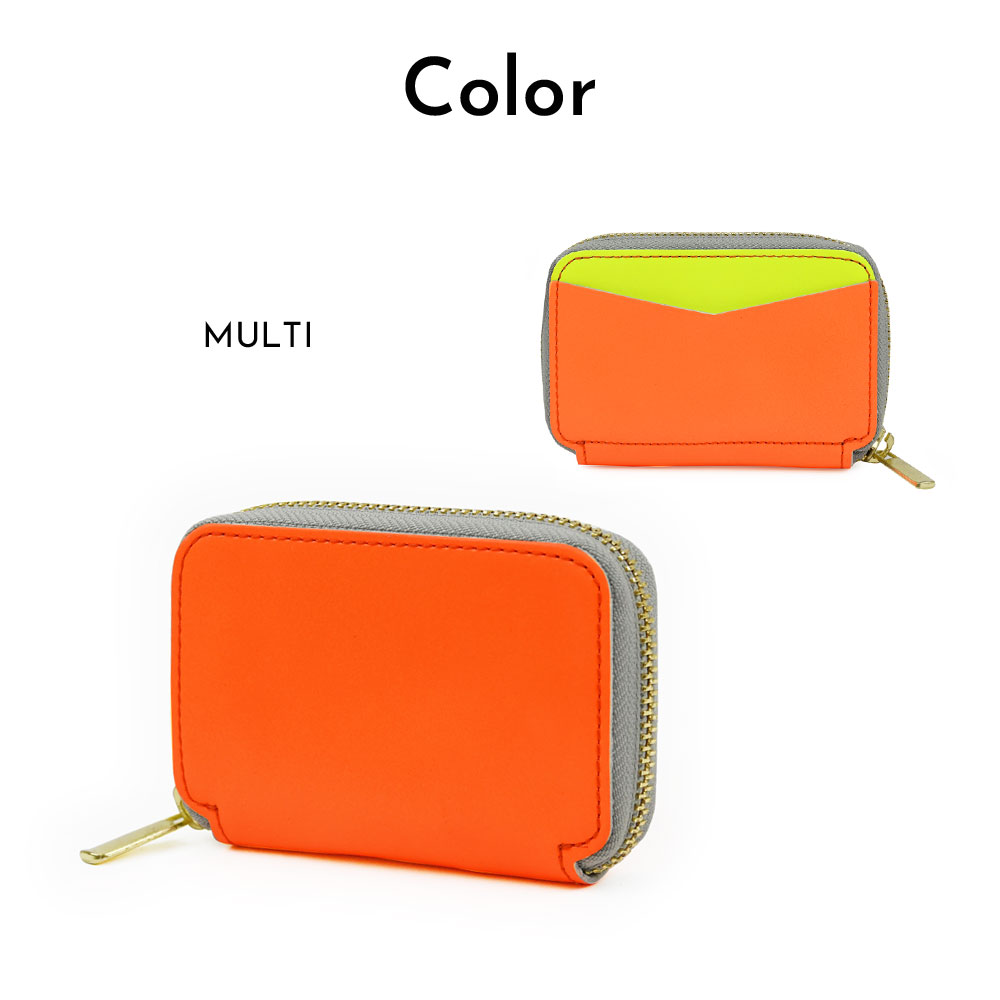 楽天市場】【予約受付中】マルチカラー 蛍光 ミニ財布 mu NEON CRAZY