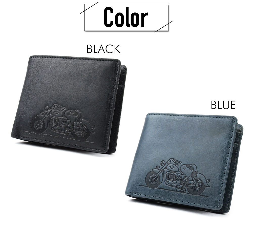 楽天市場】スヌーピー 二つ折り財布 メンズ 本革 JOE COOL motorcycle