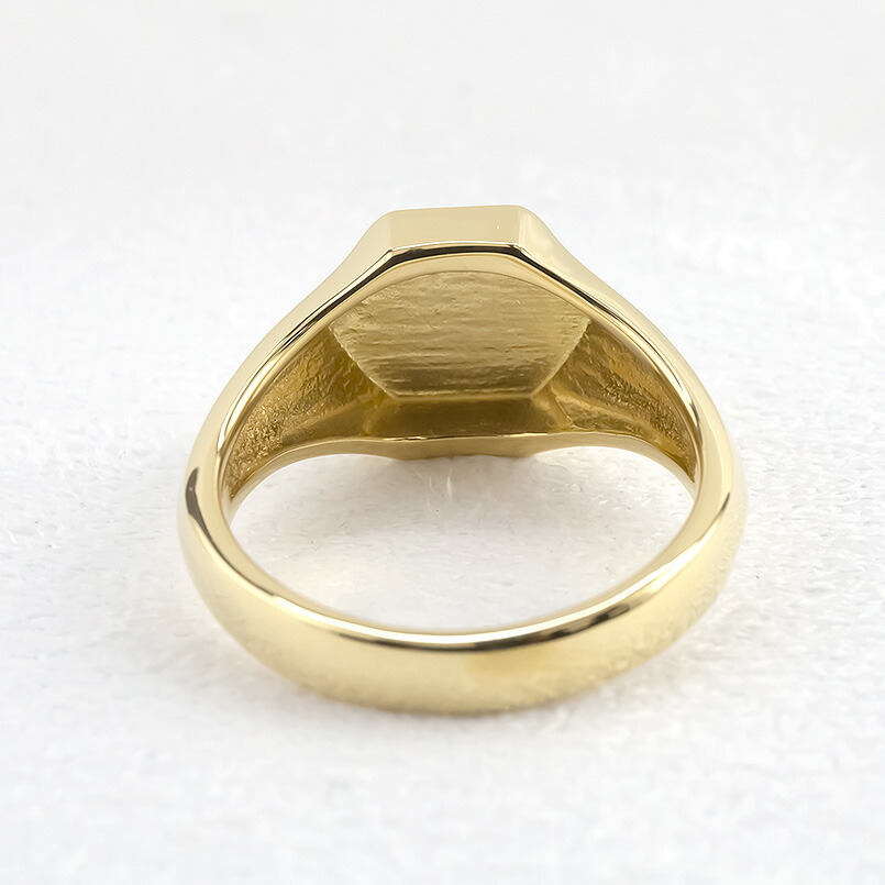 楽天市場】リング 10k 印台 指輪 シグネットリング 10金 イエロー