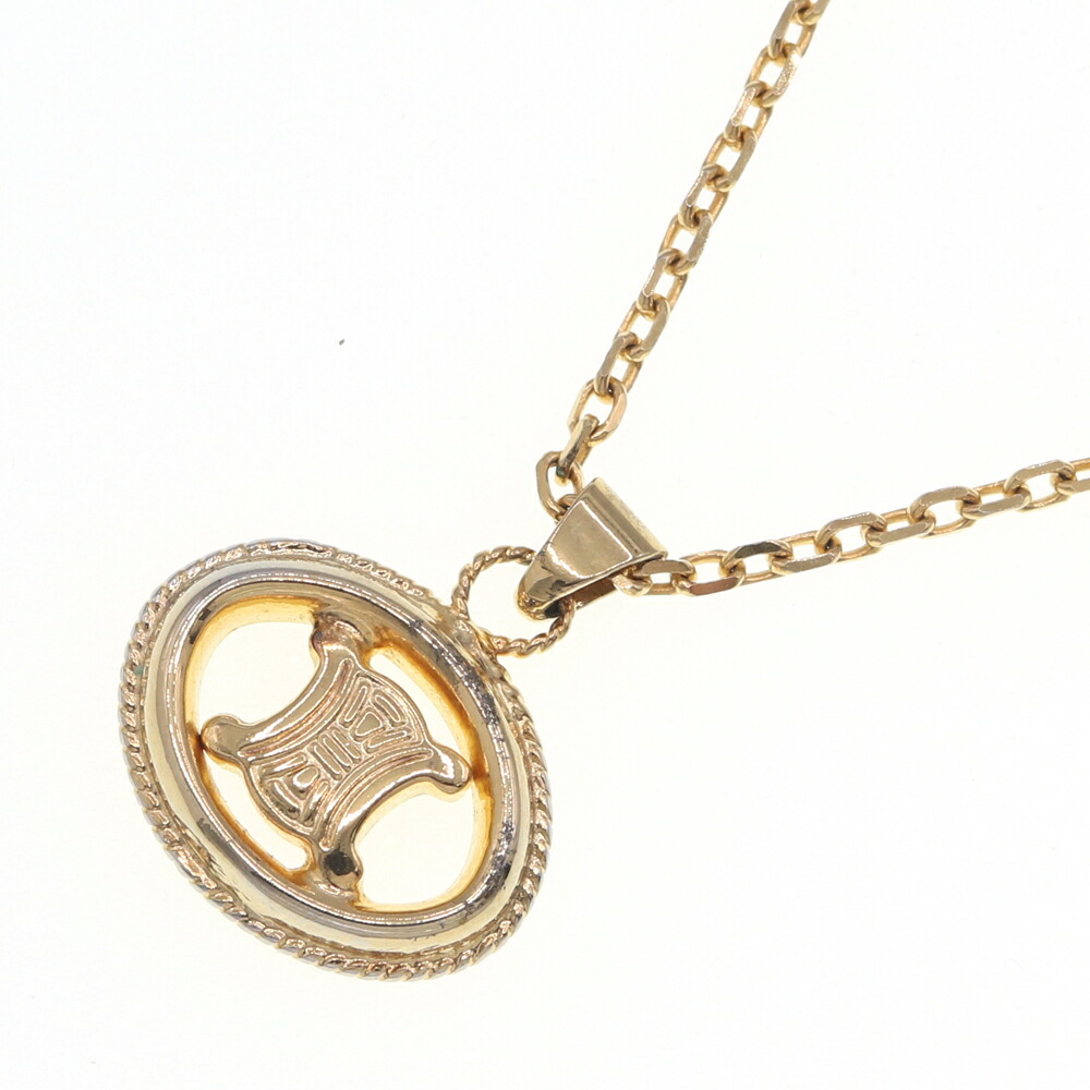 楽天市場】セリーヌ ネックレス ゴールド メタル 中古 ペンダント