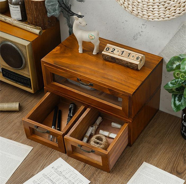 楽天市場】木製 ミニチェスト 卓上 アンティークウッド 小物入れ