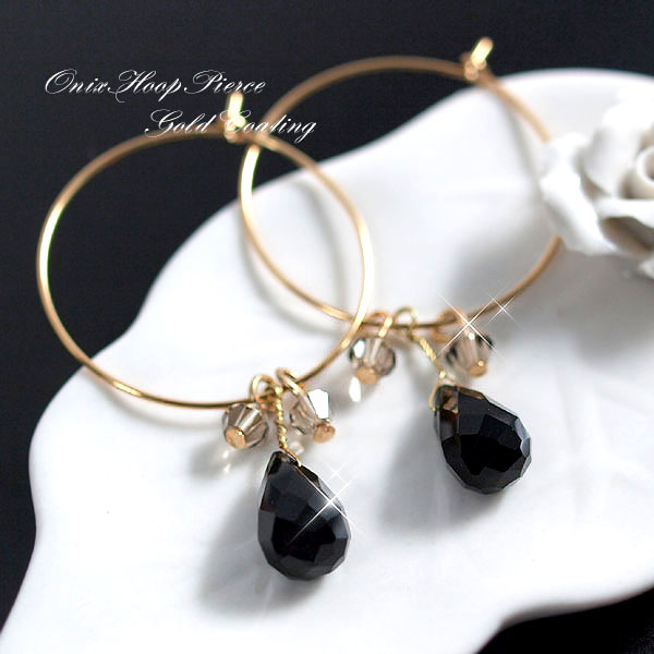 楽天市場】フープピアス ピアス レディース 天然石 フープ ピアス