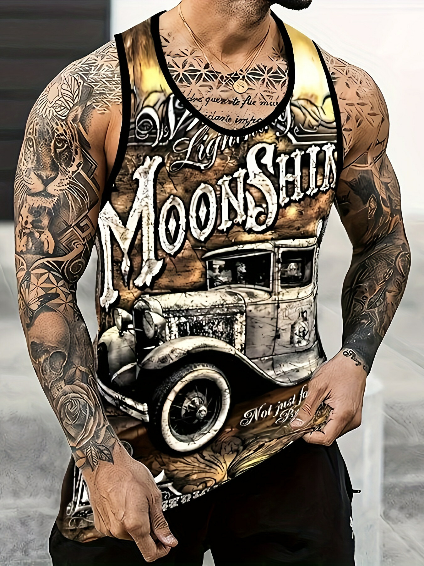 楽天市場】夏物 ド派手 プリント タンクトップ004 柄シャツ ストリート