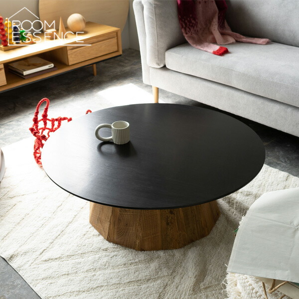 楽天市場】ローテーブル 幅90 ラウンドテーブル センターテーブル