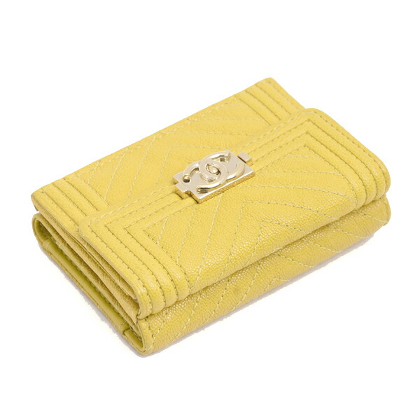 楽天市場】シャネル 財布 レディース ボーイシャネル 三つ折り ミニ