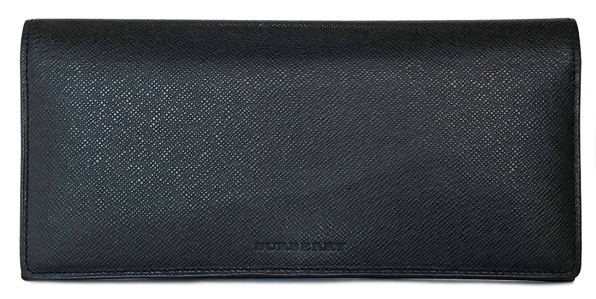 楽天市場】バーバリー 長財布 メンズ 財布 レザー ブラック 黒 型押し