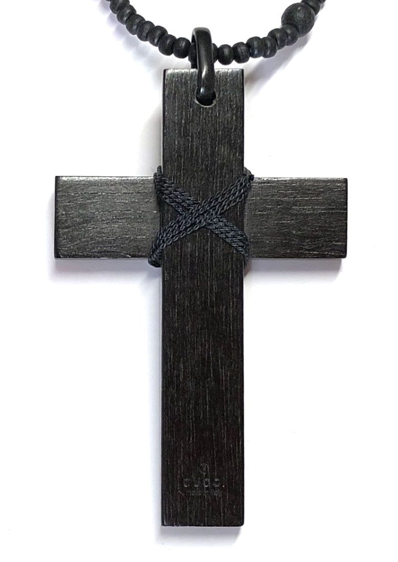 楽天市場】美品 グッチ ネックレス クロス ウッド ロザリオ 十字架