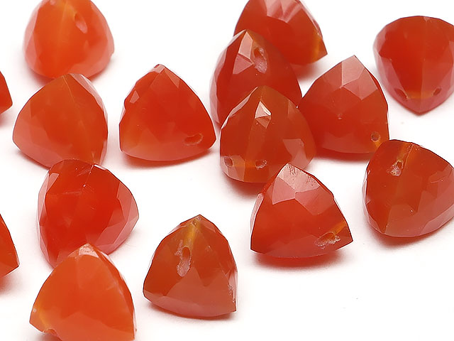 天然石ロンギド産ルビー×カーネリアンアゲートの真っ赤な秋のピアス