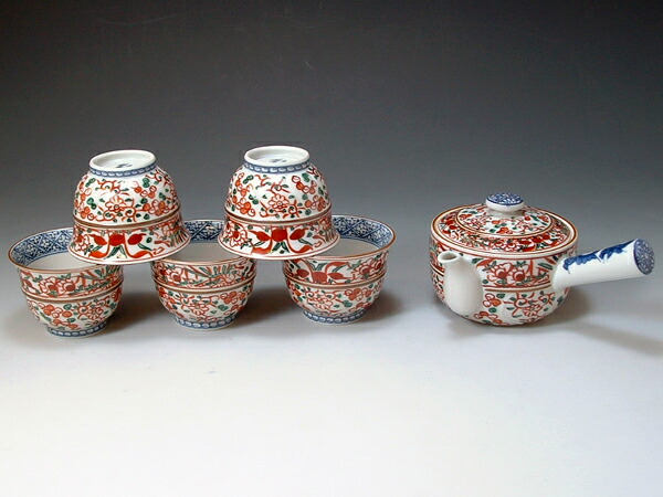 19 京都清水焼 黄唐草茶器揃 19 京都清水焼黄唐草茶器揃