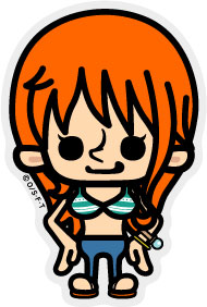 楽天市場】ワンピース パンソンワークス コラボステッカー ナミ 2 S