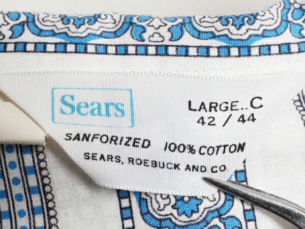 楽天市場】60s ビンテージ ☆ シアーズ 総柄 ストライプ コットン 長袖