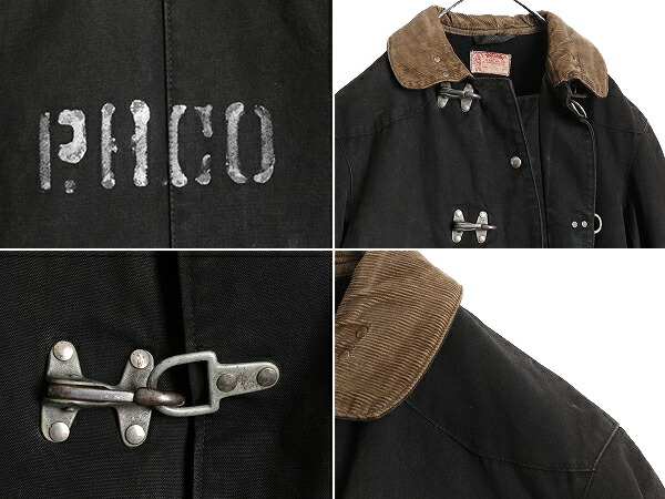 楽天市場】50s ☆ Globe ファイヤーマン ロング コート メンズ L / 黒