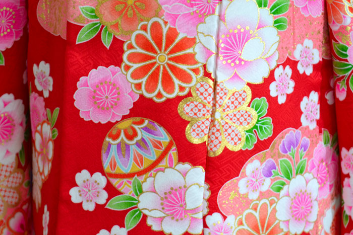 楽天市場】七五三 753 正絹 着物 3歳 女の子 正絹被布セット 百花繚乱