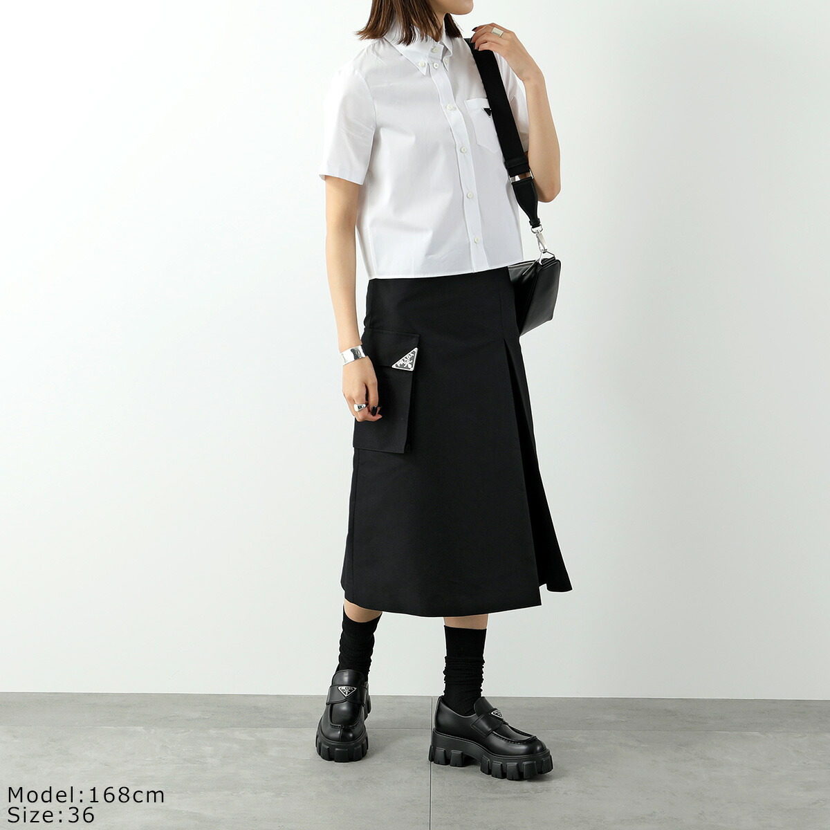 楽天市場】PRADA プラダ スカート 21H940 11HJ レディース テクニカル