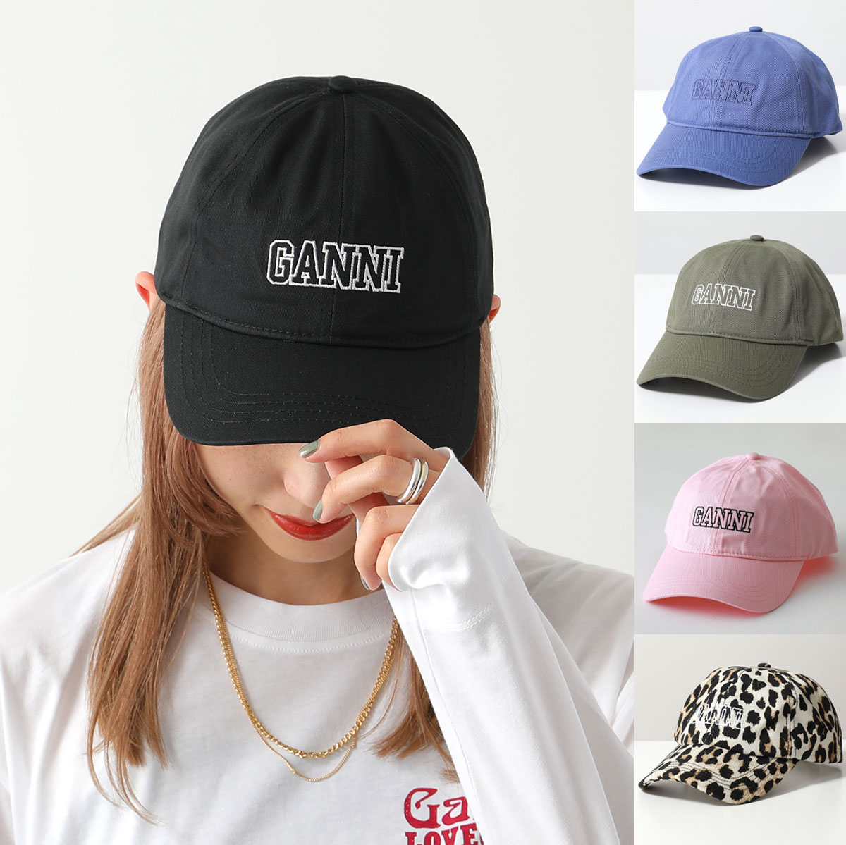 楽天市場】GANNI ガニー ベースボールキャップ Cap Hat A4603 5682