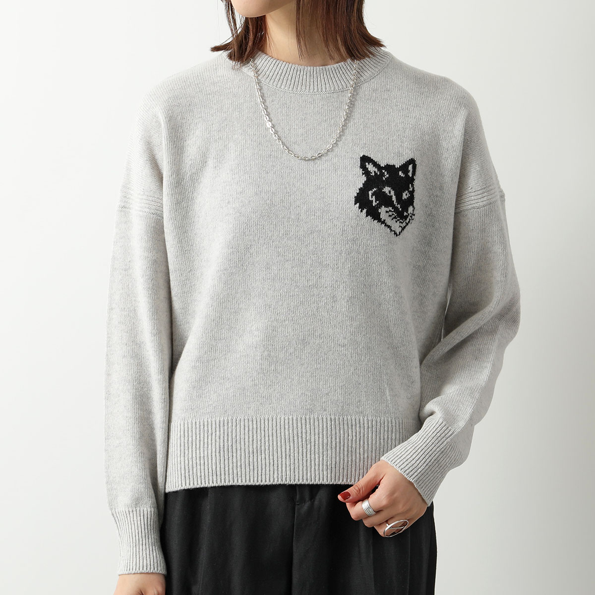 楽天市場】MAISON KITSUNE メゾンキツネ ニット FOX HEAD INTARSIA