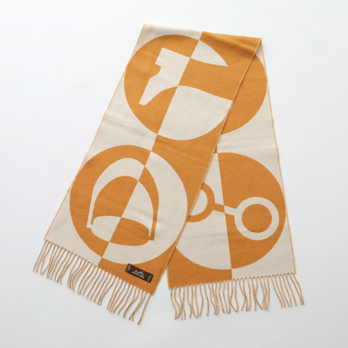 楽天市場】HERMES エルメス マフラー 140×30 カザック チャームズ