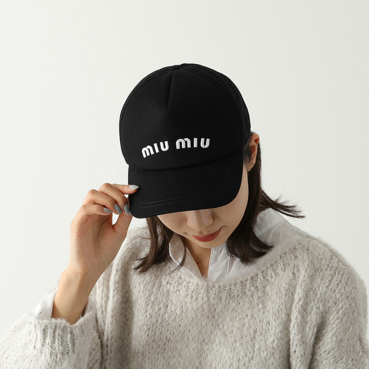 楽天市場】MIUMIU ミュウミュウ ベースボールキャップ 5HC179 2DXI