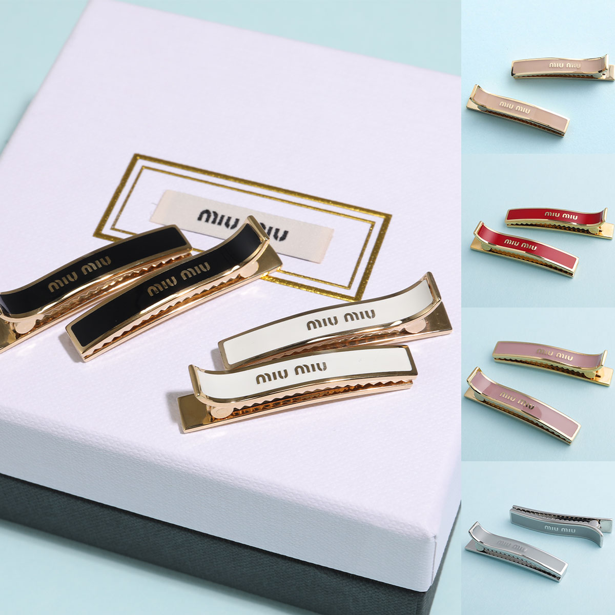 楽天市場】MIUMIU ミュウミュウ ヘアクリップ 5JF136 2F6T レディース