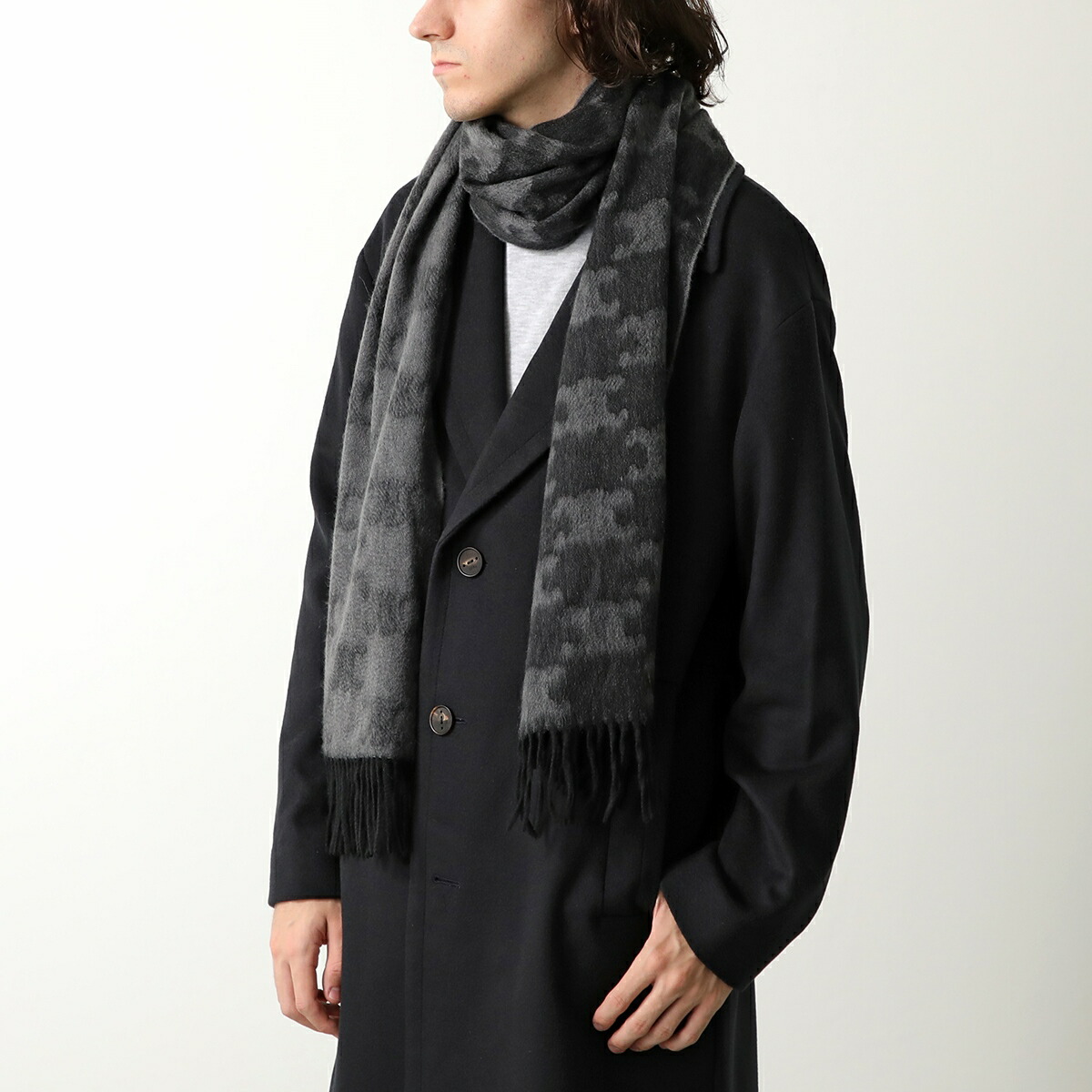 楽天市場】CELINE セリーヌ マフラー 2AWU4254U.38AT メンズ