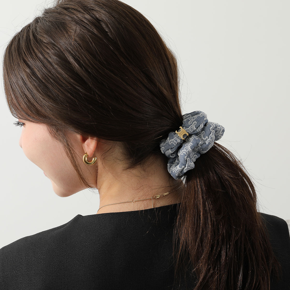 楽天市場】CELINE セリーヌ シュシュ Monogram Scrunchy 461LF2BCP