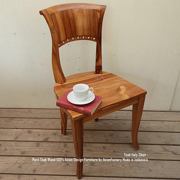 楽天市場】チーク無垢材 イタリーチェア NA ナチュラルブラウン