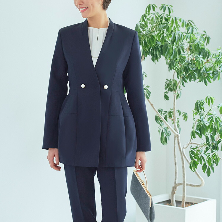 楽天市場】【ストレッチ】レディース ママスーツ パンツスーツ