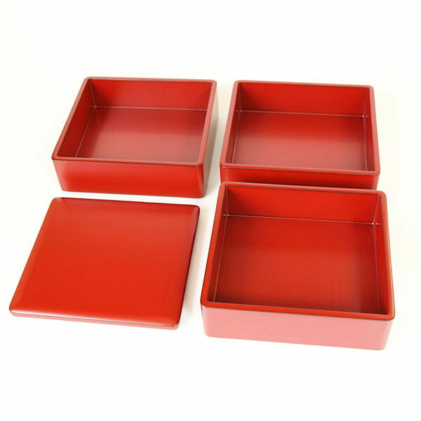 楽天市場】重箱 3段 木製 漆塗り 日本製 古代朱 畠中作 6.5×6寸 越前