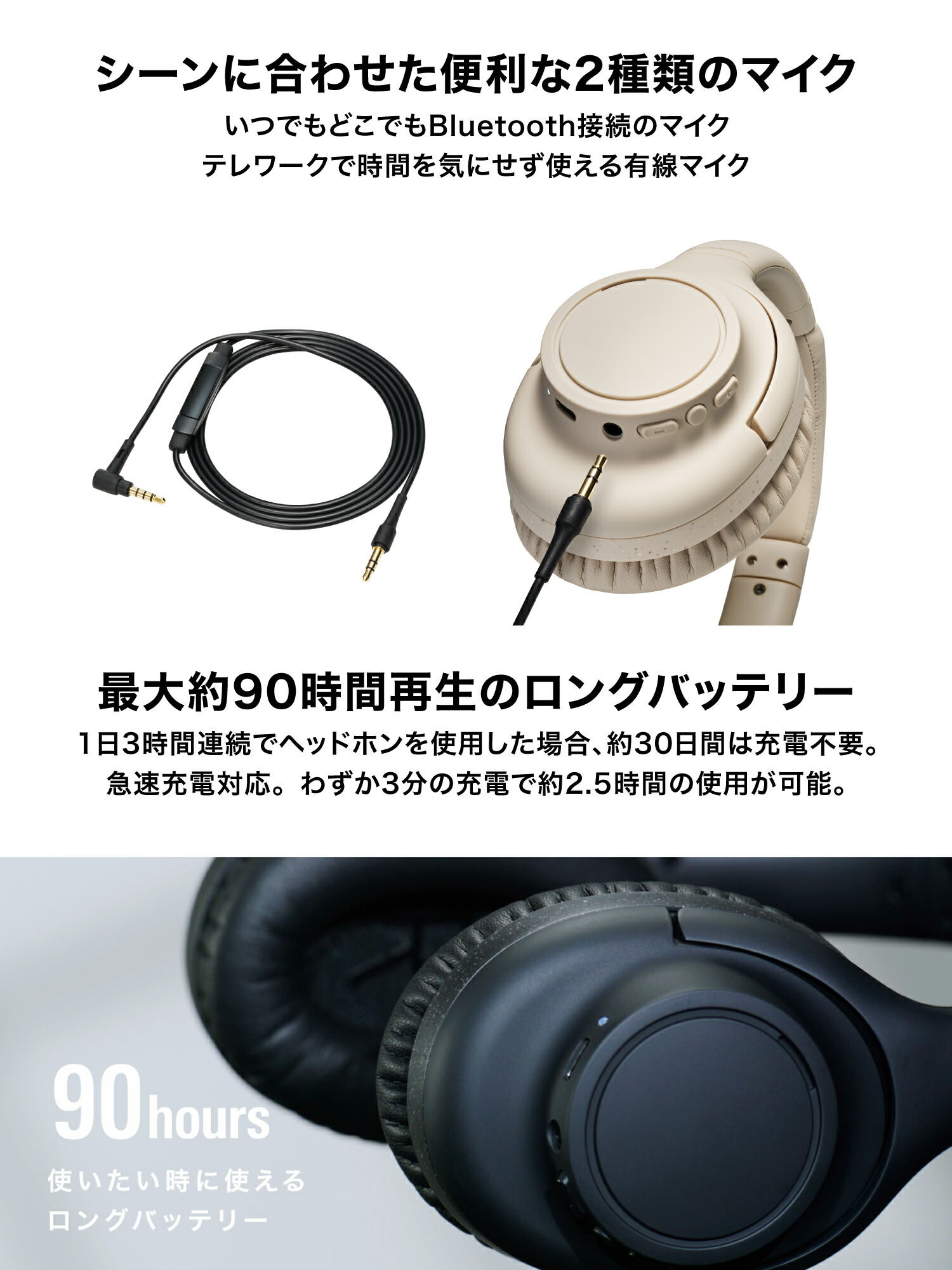 楽天市場】オーディオテクニカ ATH-S300BT ワイヤレスヘッドホン