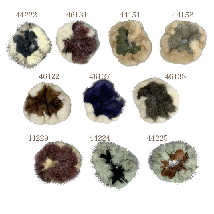 楽天市場】SAGAミンクファー/シュシュ 2色使い”flower