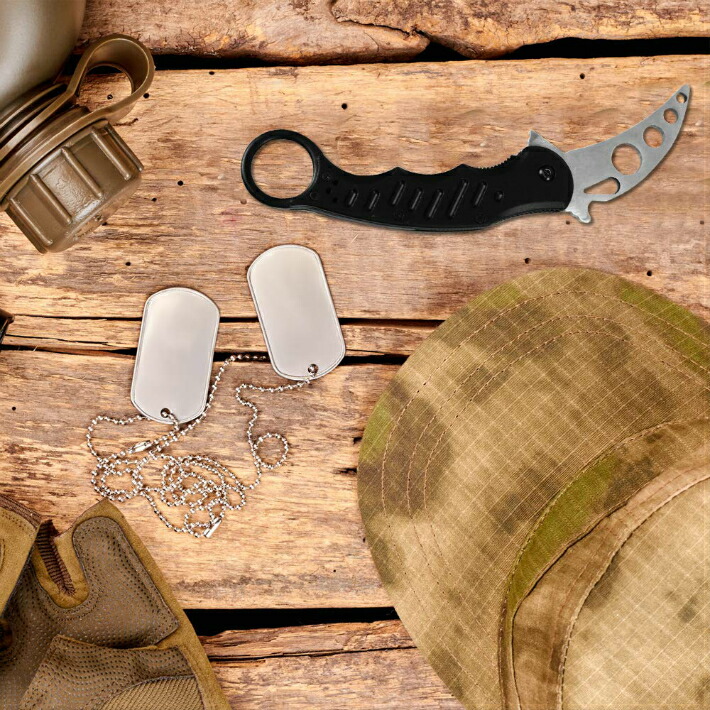 楽天市場】【送料無料】 刃無し カランビット ナイフ 工学グリップ