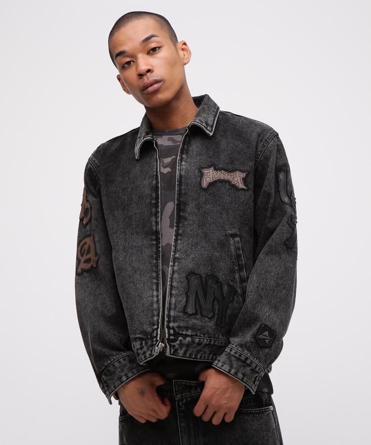 楽天市場】AVIREX 公式通販｜LEATHER PATCH DENIM JACKET / レザー