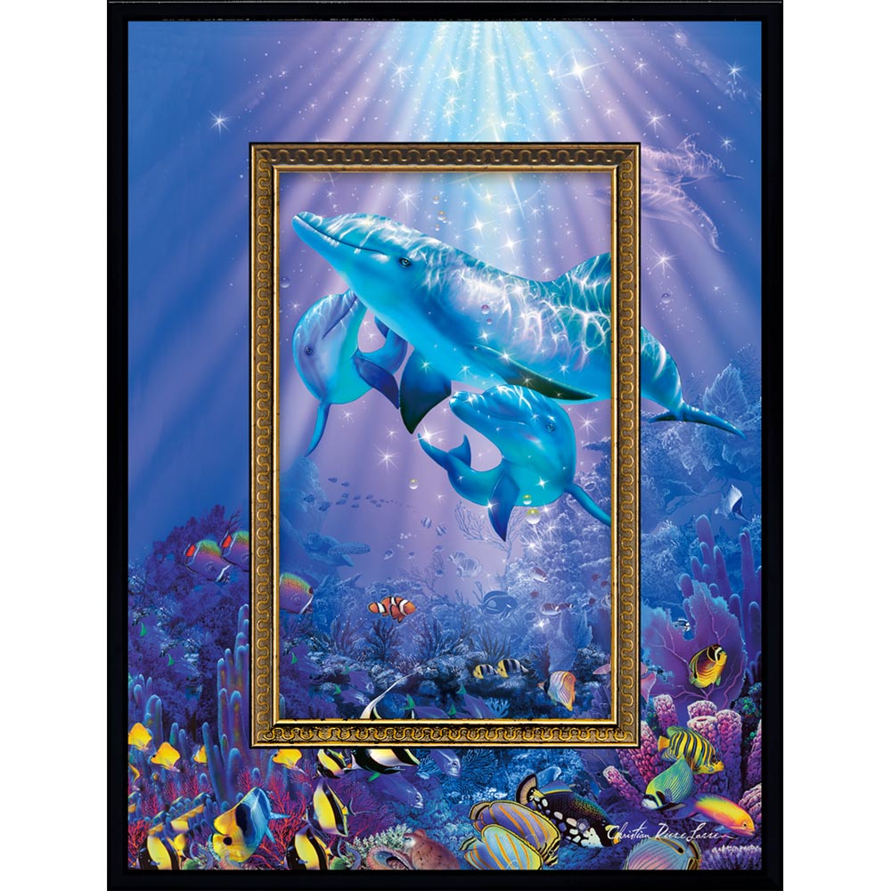 Christian Riese Lassen イルカの絵画 Christian Riese Lassen イルカ