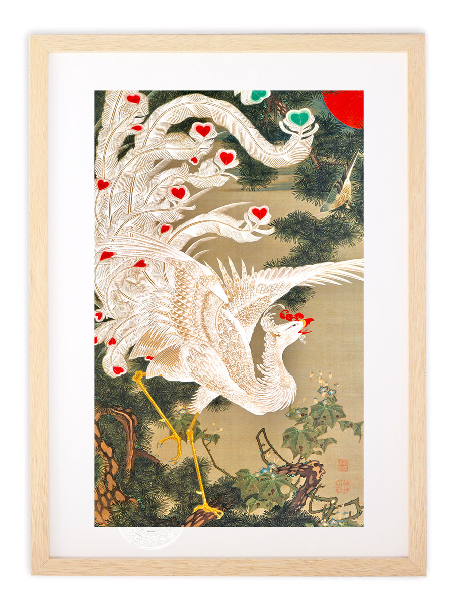 楽天市場】【スーパーSALE半額】版画 絵画 名画 日本画 老松白鳳図