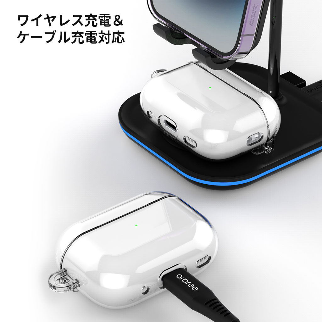 楽天市場】araree Airpods Pro 第2世代 USB-C ハードクリアケース Nu