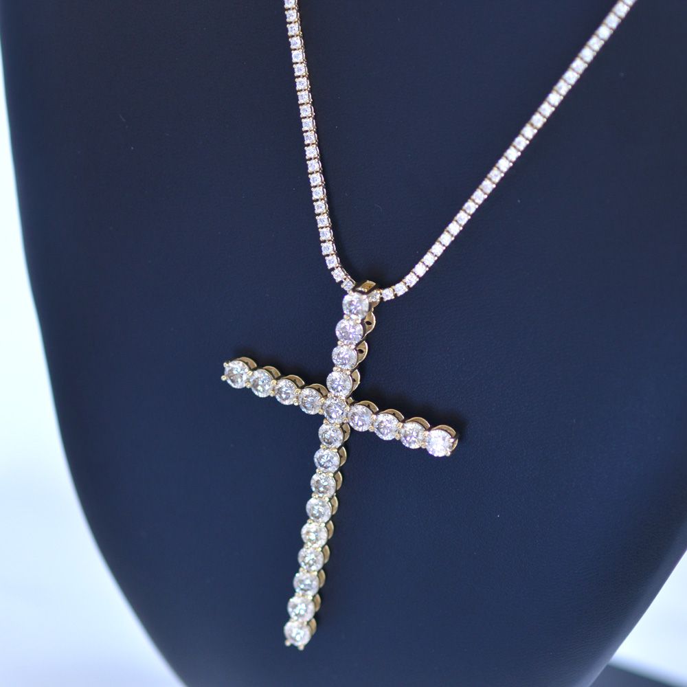 楽天市場】メンズネックレス 18金 ダイヤモンド 5カラット テニス