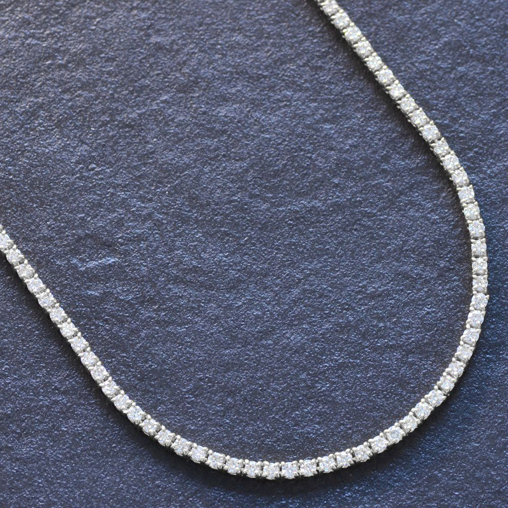 楽天市場】テニスネックレス メンズ K18 18KWG 18金 ダイヤモンド 7
