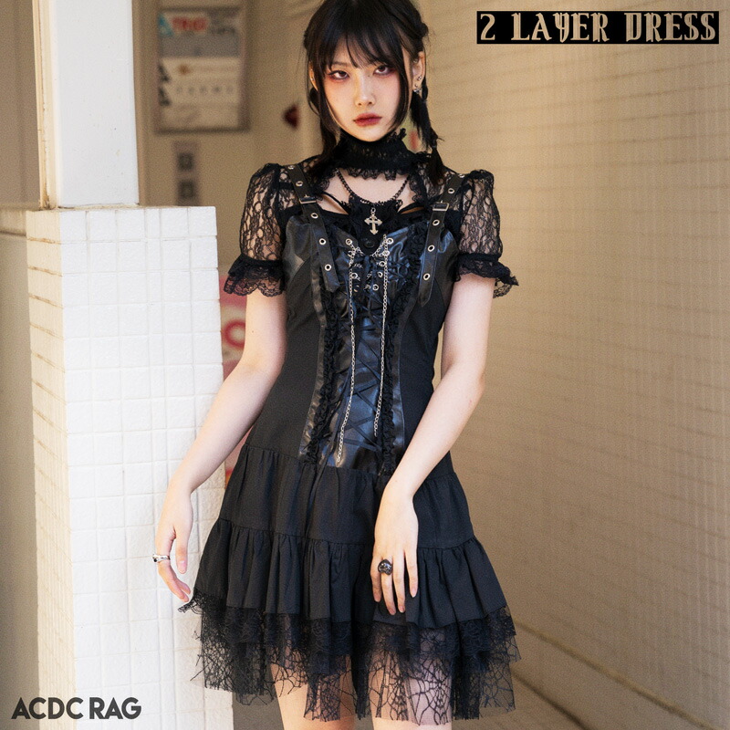 楽天市場】2ダンワンピース | ゴスロリ ワンピース 黒 ドレス 衣装 服