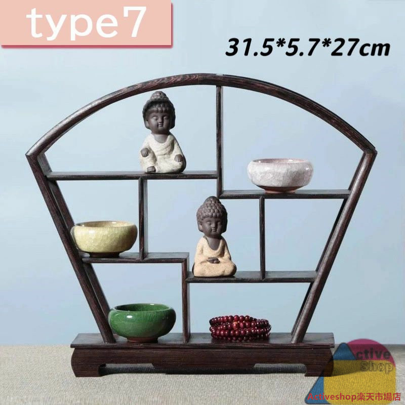 楽天市場】【6%OFFクーポン】シノワズリ 中国風 珍品棚 木製 丸型