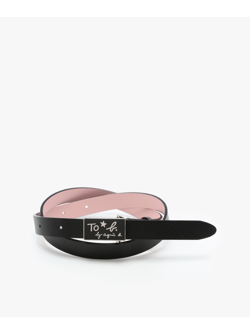 楽天市場】ロゴバックル レザー ベルト To b. by agnes b