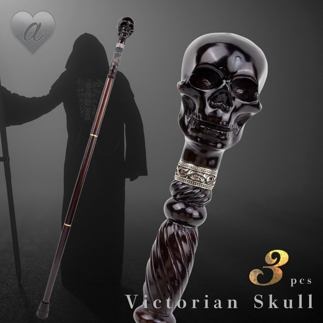 楽天市場】杖 ブラックスカルヘッド Victorian Skull ヴィクトリアン