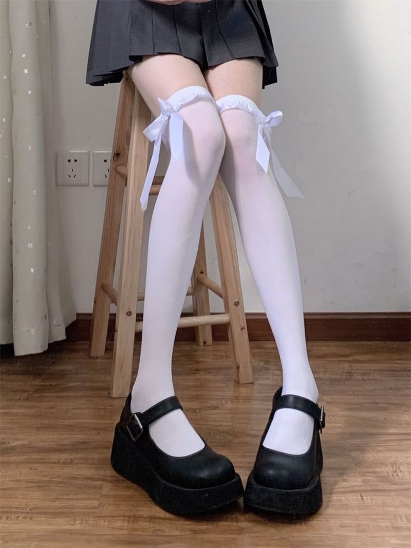 楽天市場】【2足セット】ゴスロリスタイルのストッキング | フリル