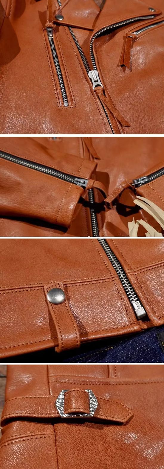 楽天市場】本革 ゴートスキン レザージャケットメンズ 革ジャン 皮