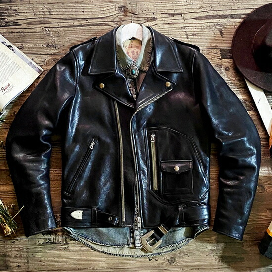 楽天市場】少量生産 革ジャン本革 牛革 カウハイドメンズ レザー