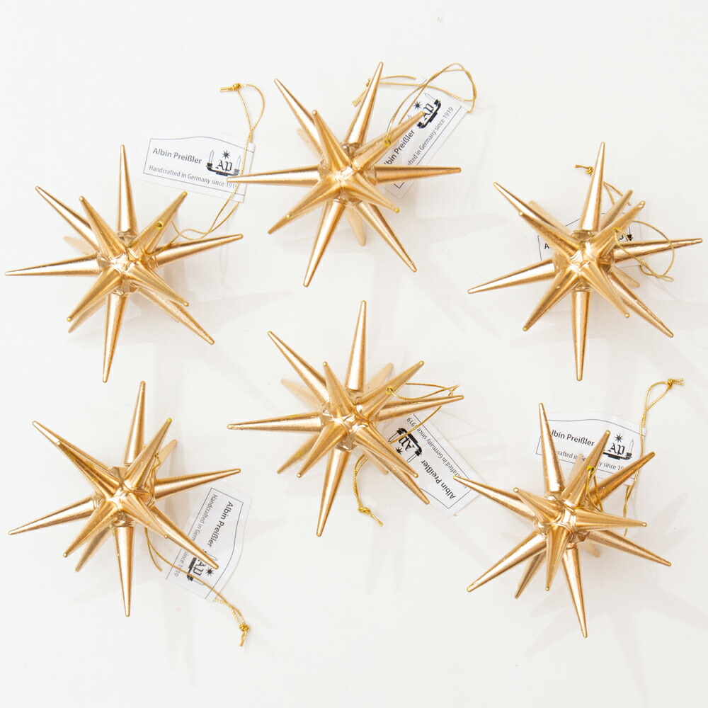 楽天市場】【箱入り6個セット】金の星 立体（小）【ベツレヘムの星