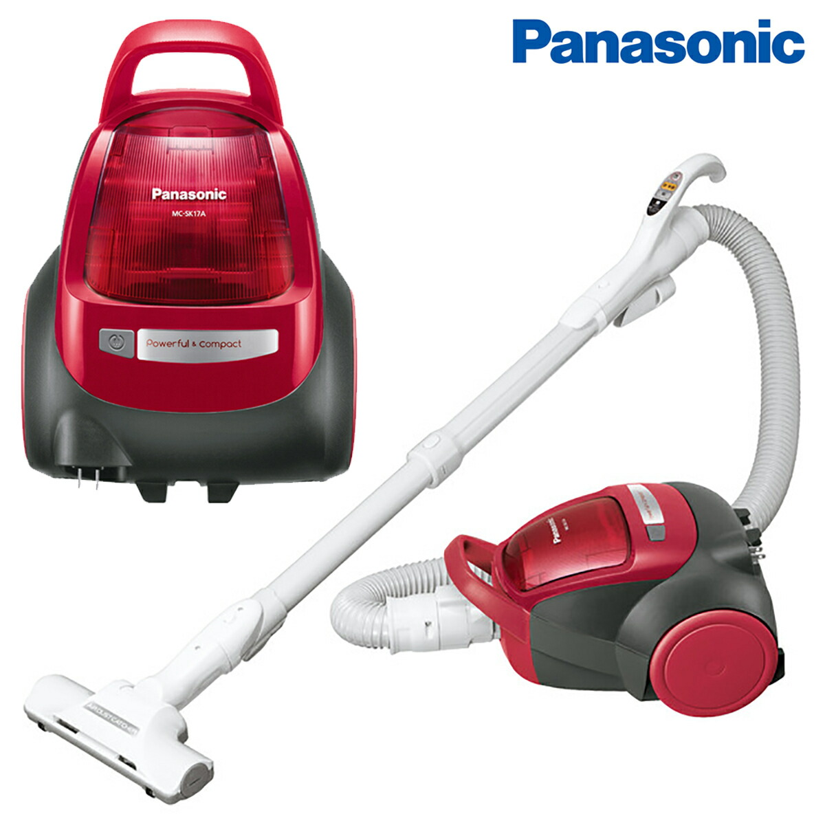 楽天市場】Panasonic MC-SK17A サイクロン式掃除機 レッド サイクロン