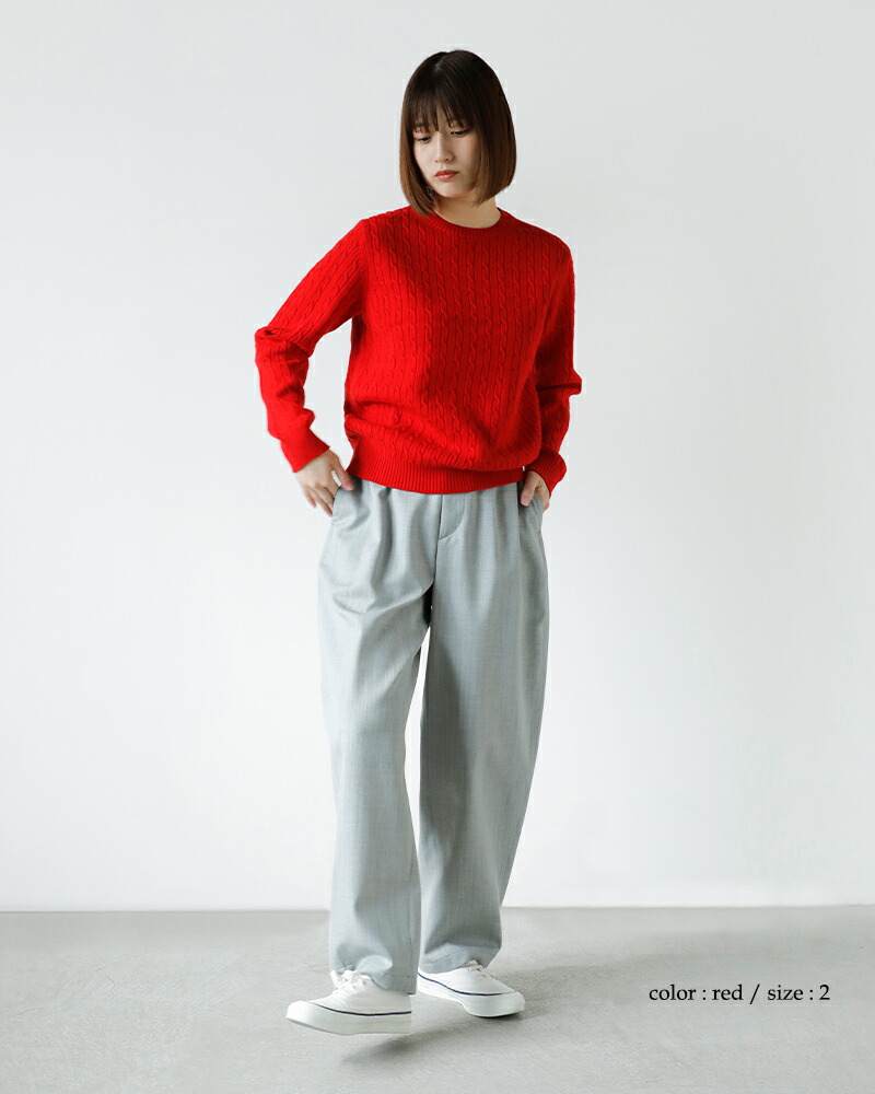 楽天市場】SLOANE スローン 10G ケーブル編み メリノウール クルー