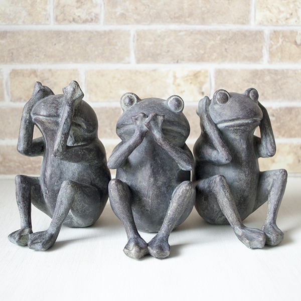 楽天市場】見ざる言わざる聞かざる 3匹カエルの置物蛙雑貨 カエル雑貨